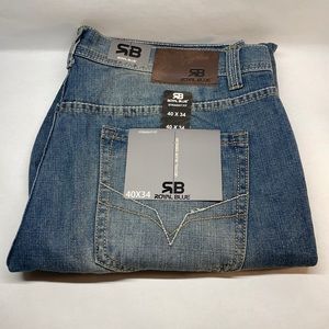 Mens Royal Blue Straight leg jeans 40x34 nwt